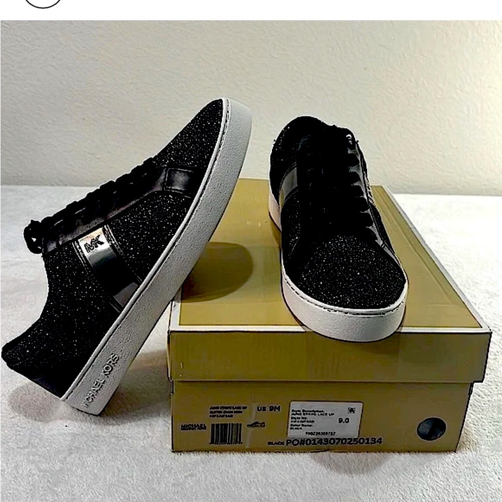 Michael Kors Black Sparkle Sneakers.  BEAUTIFUL!!!!